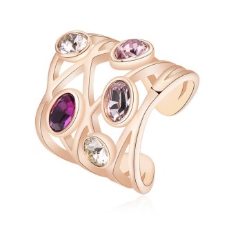 1 - Anello Brosway BDY39B in acciaio PVD Oro rosa con Swarovski collezione Destiny