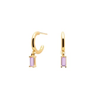 1 - PD Paola woman earrings AR01-117-U 18 Kt gold, Purple Alia collection