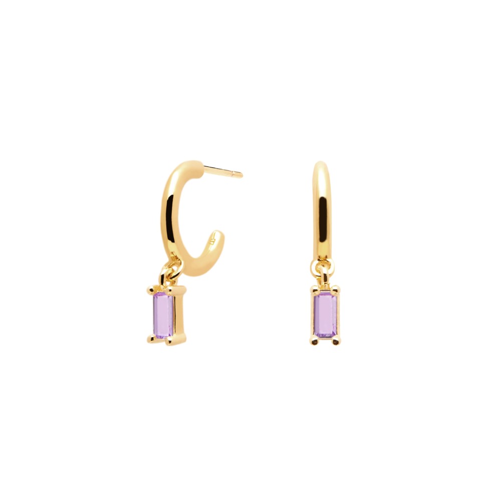 1 - PD Paola woman earrings AR01-117-U 18 Kt gold, Purple Alia collection