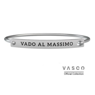 1 - Kidult 731482 316L steel bracelet with phrase by Vasco Rossi Free Time collection