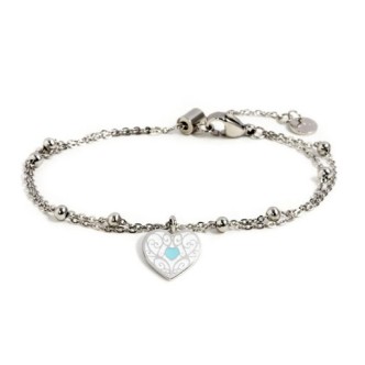 1 - Marlù Amore bracelet turquoise heart 15BR052W