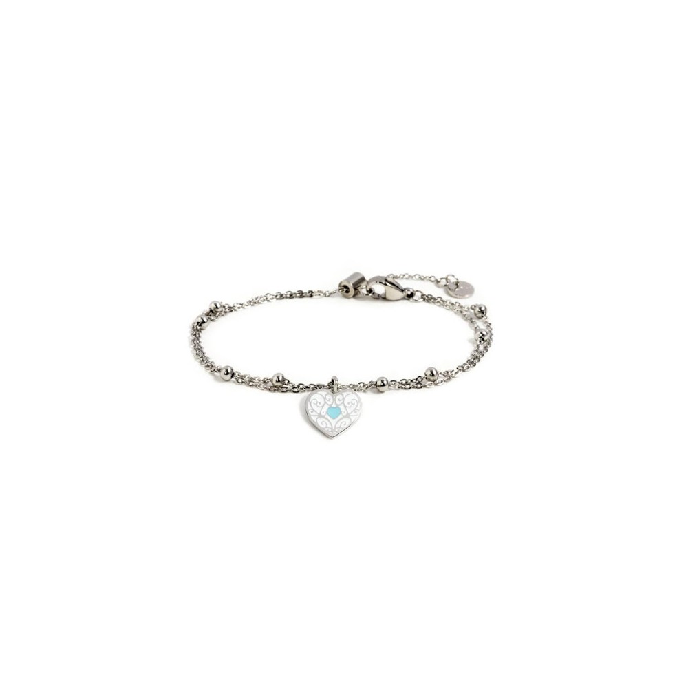 1 - Marlù Amore bracelet turquoise heart 15BR052W