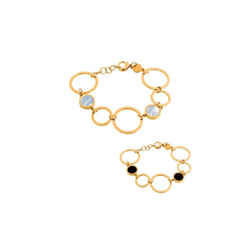 1 - Marlù 2BR0046G Bracelet PVD Gold Woman Chic steel