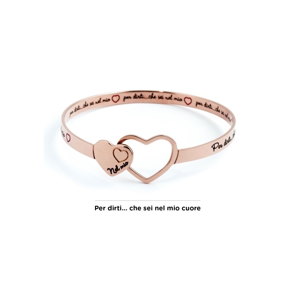 1 - Marlù 15BR026R steel bracelet "In my heart" collection