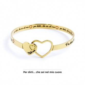 1 - Marlù 15BR026G steel bracelet "In my heart" collection