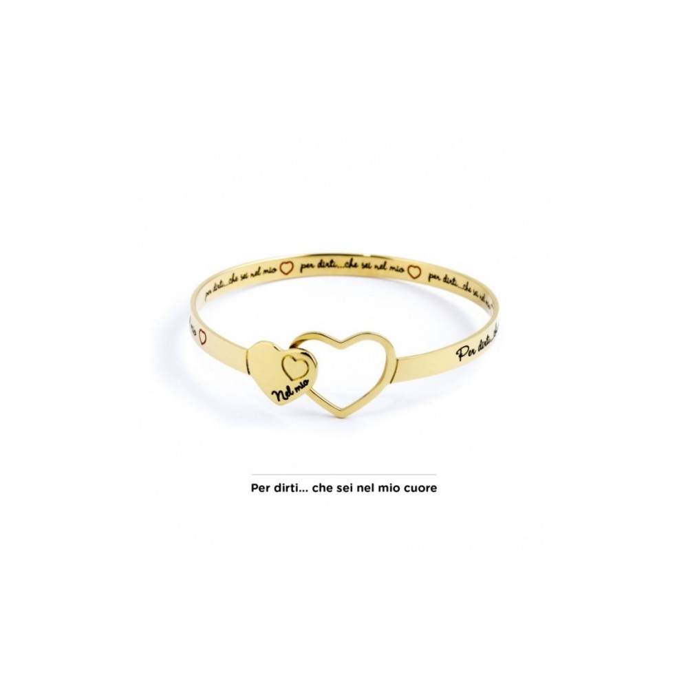 1 - Bracciale Marlù 15BR026G acciaio collezione Nel mio Cuore