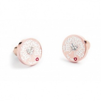 1 - Marlù 15OR006R steel earrings collection In my heart