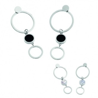 1 - Marlù steel earrings 2OR0039 Be Woman collection