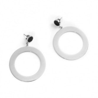 1 - Marlù steel earrings 2OR0046-N Be Woman collection