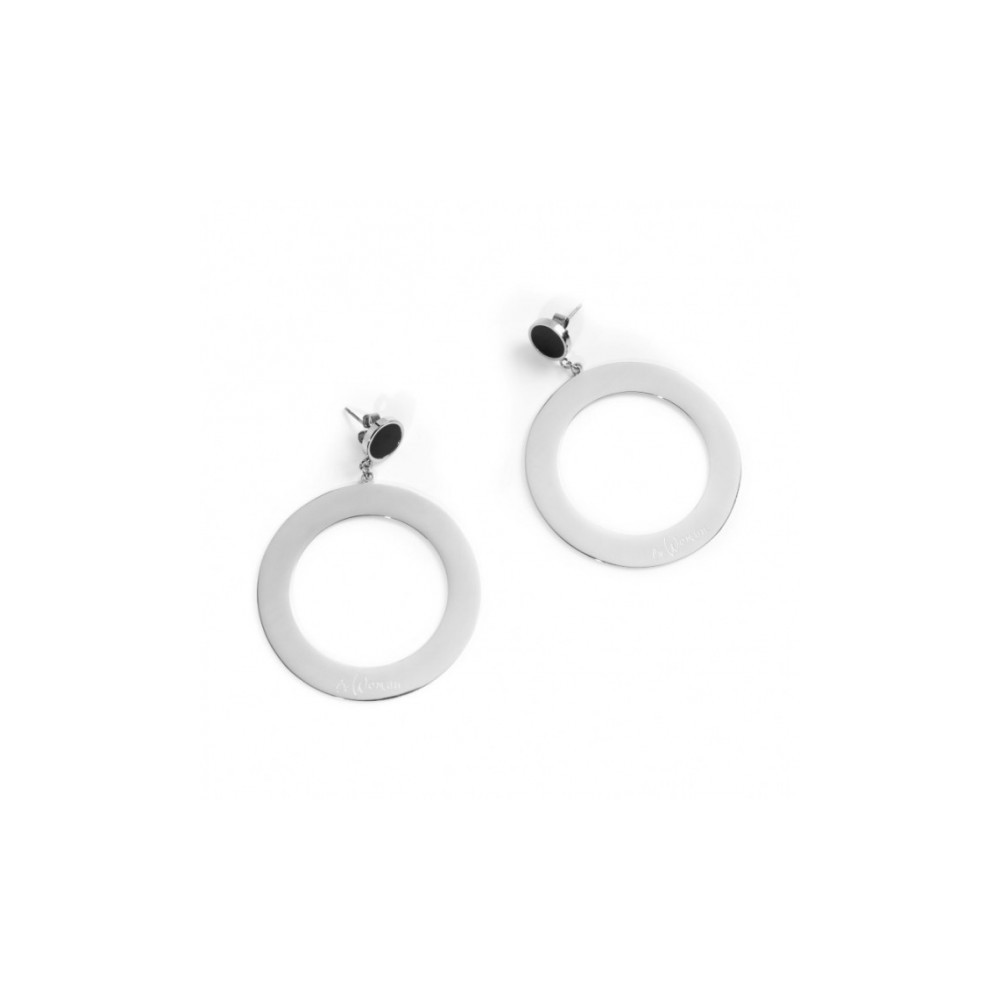 1 - Marlù steel earrings 2OR0046-N Be Woman collection