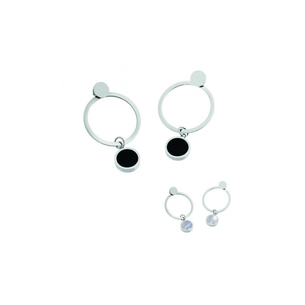 1 - Marlù steel earrings 2OR0038 Be Woman collection