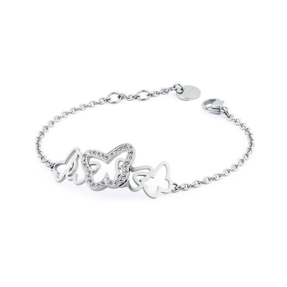 1 - Bracciale Brosway BOW11 in acciaio e Swarovski collezione Flow