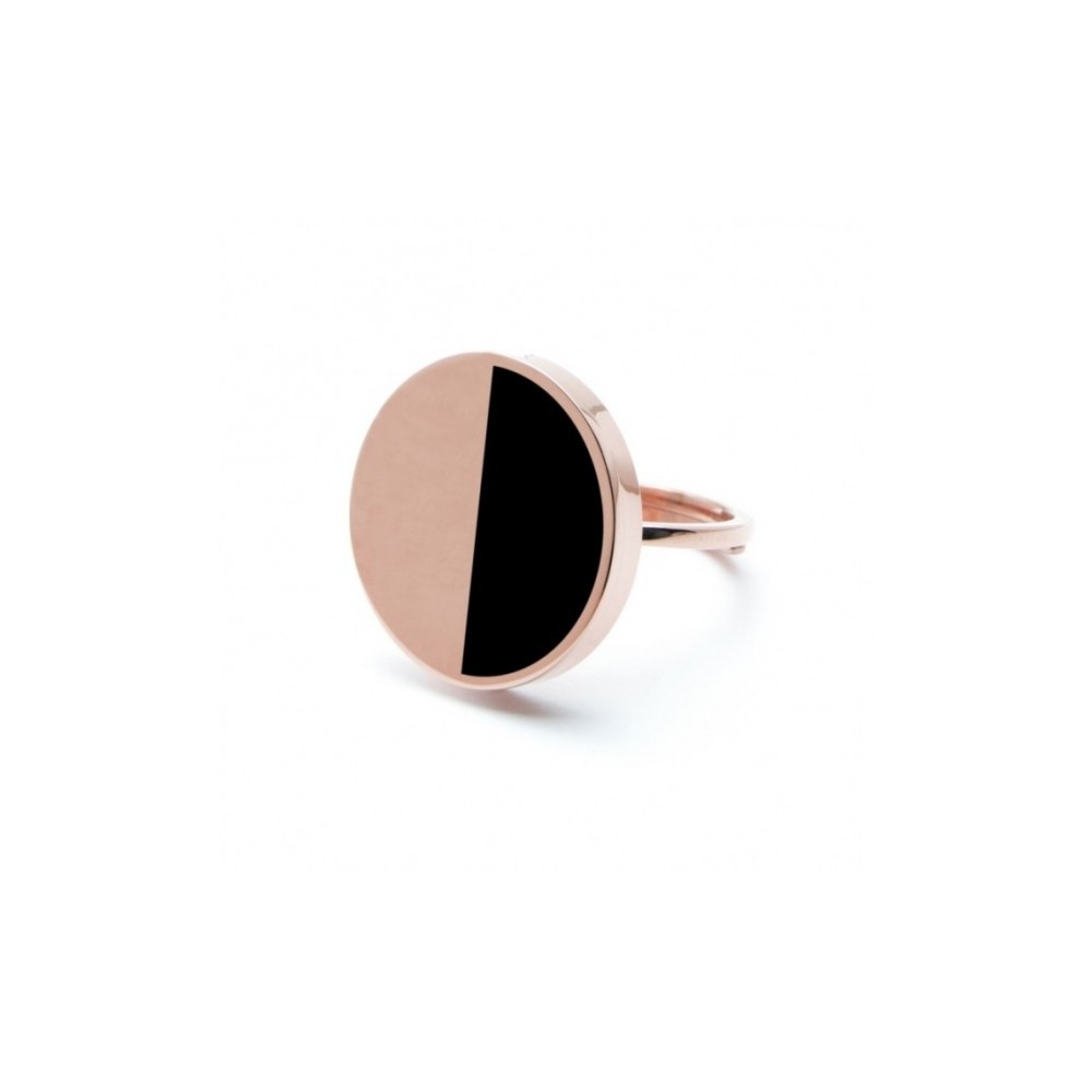 1 - Marlù 2AN0031R-NR steel ring Be Woman collection