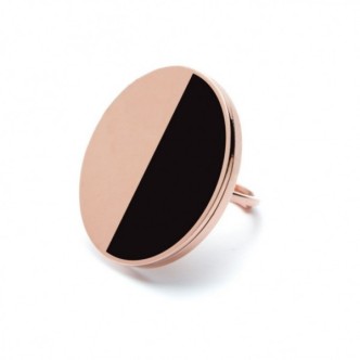 1 - Marlù 2AN0039R-NR steel ring Be Woman collection