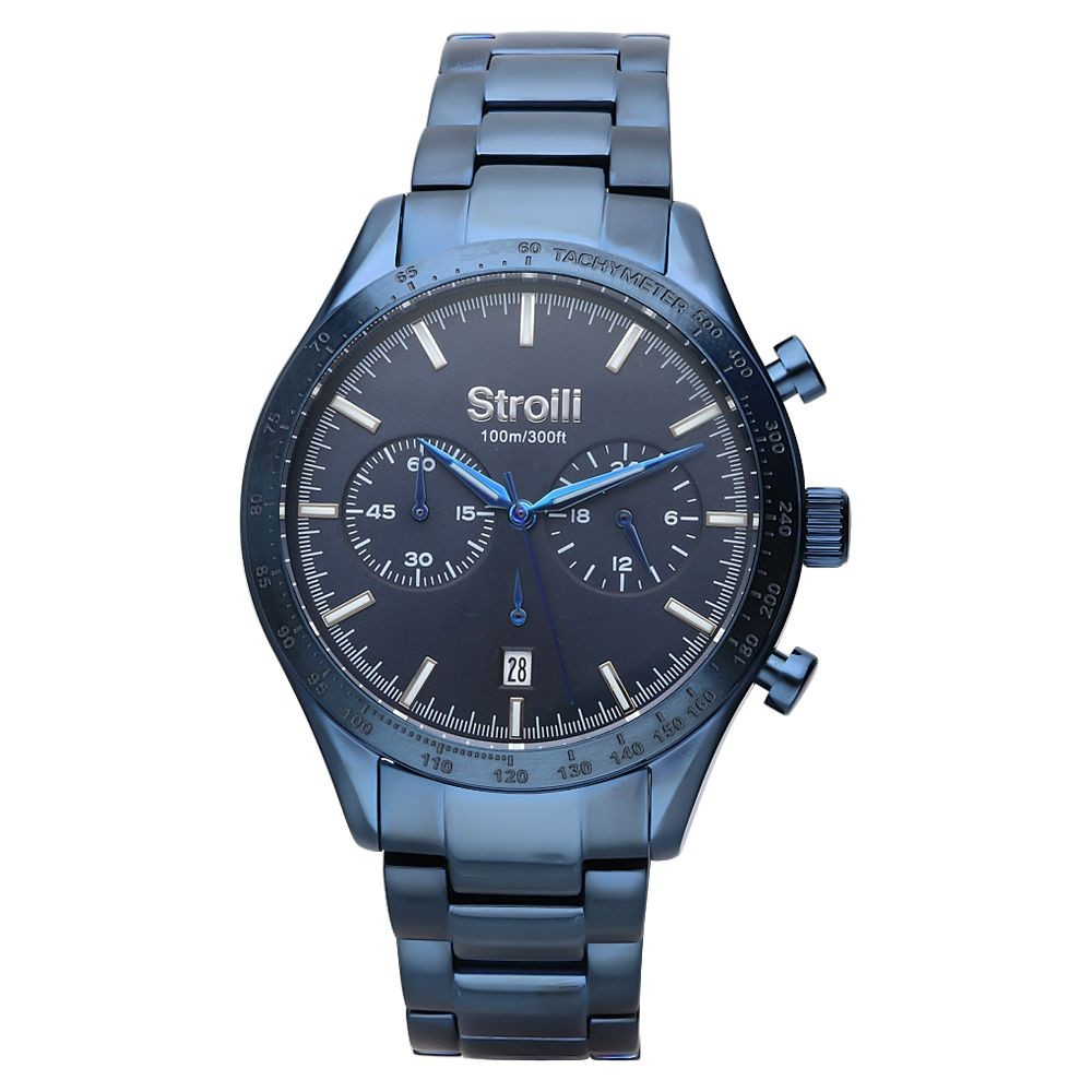 1 - Stroili men's watch Chronograph 1665853 steel bracelet Gentleman Detroit collection