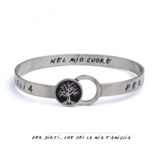 1 - Marlù 15BR044-L "Family" bracelet in stainless steel collection Nel mio Cuore