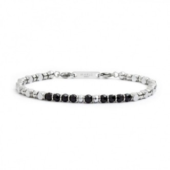 1 - Marlù Hematite 4BR1823N steel bracelet Man Class collection