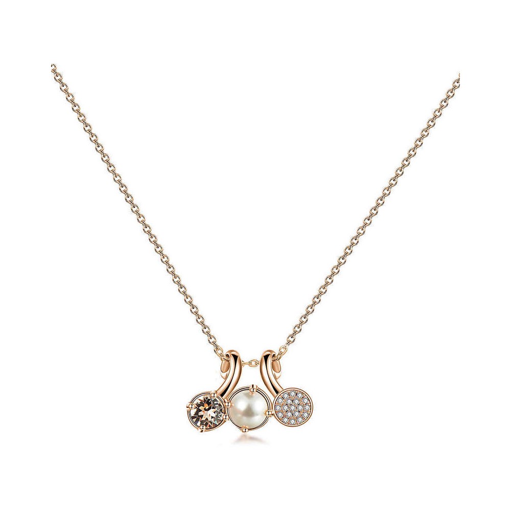 1 - Trilogy Brosway BFF70 necklace in brass and Swarovski Affinity collection