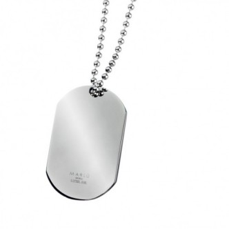 1 - Marlù man necklace 4CN0052 military steel plate Man Trendy collection