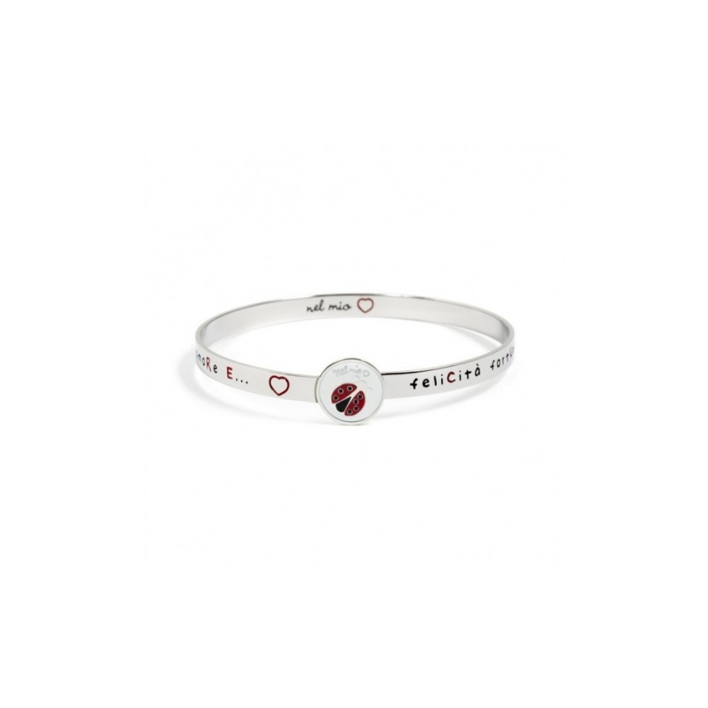 1 - Bracciale Marlù donna 15BR046 coccinella acciaio collezione Nel Mio Cuore