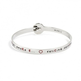 1 - Bracciale Marlù donna 15BR046 coccinella acciaio collezione Nel Mio Cuore