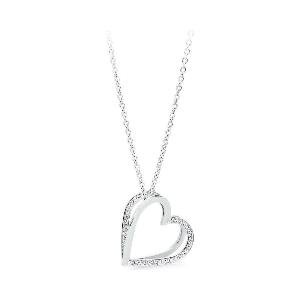 1 - Brosway BFM05 heart necklace in steel and crystals Frame collection