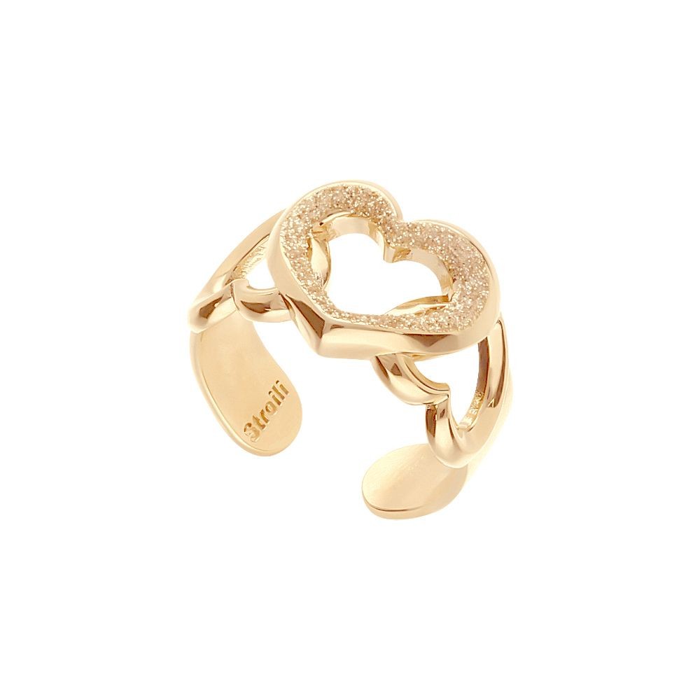 1 - Stroili Ring Woman brass with hearts 1668377 Soft Dream