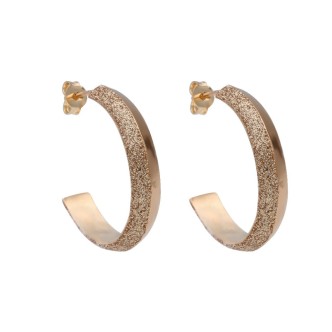 1 - Stroili hoop earrings in brass woman 1666011 Soft Dream collection