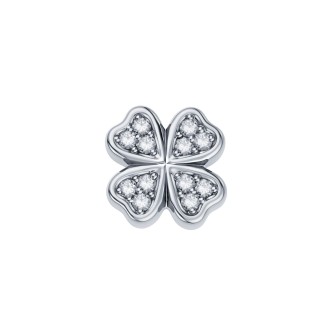 1 - Four-leaf clover DonnaOro DCHF3445.003 White Gold with diamonds Elements collection