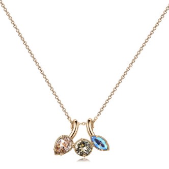 1 - Trilogy Brosway BFF71 necklace in brass and Swarovski Affinity collection