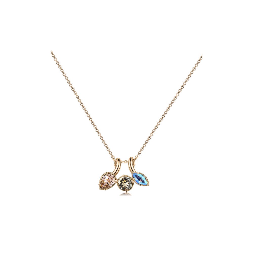 1 - Trilogy Brosway BFF71 necklace in brass and Swarovski Affinity collection