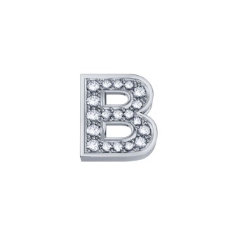 1 - Letter B element DonnaOro DCHF3319B.003 White Gold with diamonds Elements collection