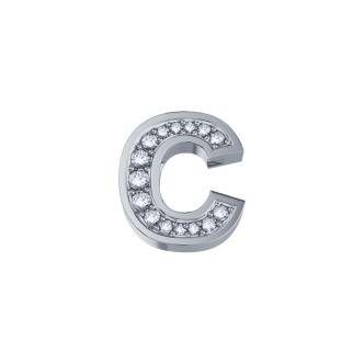 1 - Elemento lettera C DonnaOro DCHF3319C.002 Oro Bianco con diamanti collezione Elements