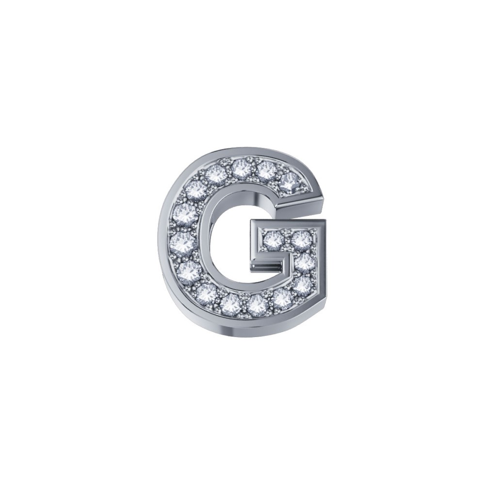 1 - Letter F element DonnaOro DCHF3319G.002 White Gold with diamonds Elements collection