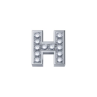 1 - Letter H element DonnaOro DCHF3319H.002 White Gold with diamonds Elements collection