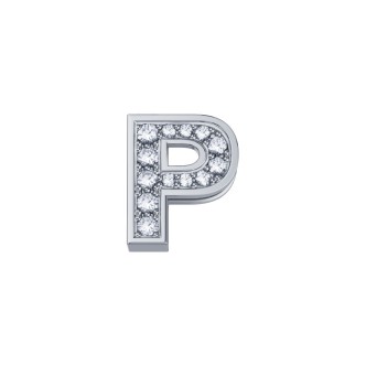 1 - Letter P element DonnaOro DCHF3319P.002 White Gold with diamonds Elements collection