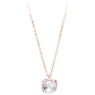 1 - BTN41 Brosway necklace in PVD steel Rose gold and Swarovski N-Tring collection