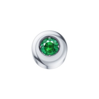 1 - DonnaOro stitch element DCHE4130 White Gold with emerald Elements collection