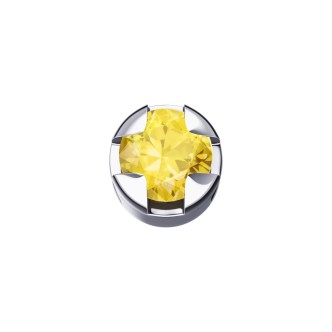 1 - Griffe Element DonnaOro DCHY5506 White Gold with yellow sapphire Elements collection