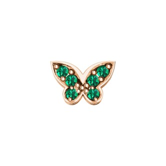 1 - DonnaOro butterfly element DCHE6532 Rose Gold with emeralds Elements collection