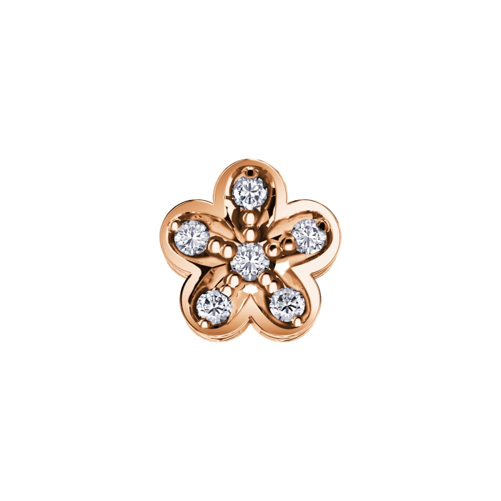 1 - DonnaOro flower element DCHF6535.003 Rose Gold with diamonds Elements collection