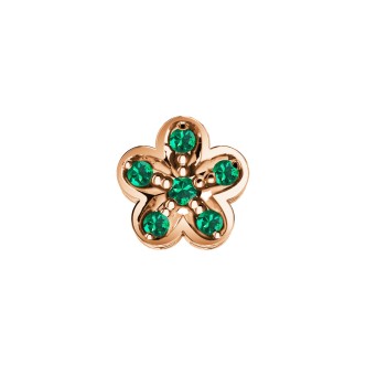 1 - DonnaOro flower element DCHF6537 Rose Gold with emeralds Elements collection