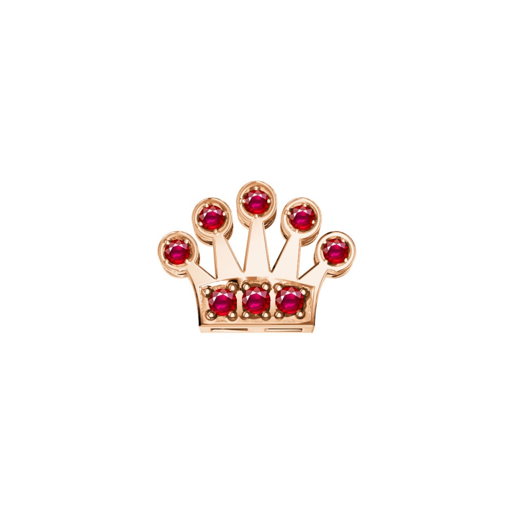 1 - Crown element DonnaOro DCHR6527 Rose Gold with rubies Elements collection