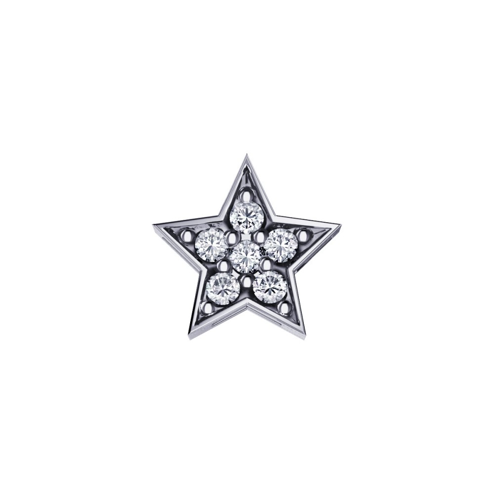 1 - DonnaOro star element DCHF6551.003 White Gold with diamonds Elements collection