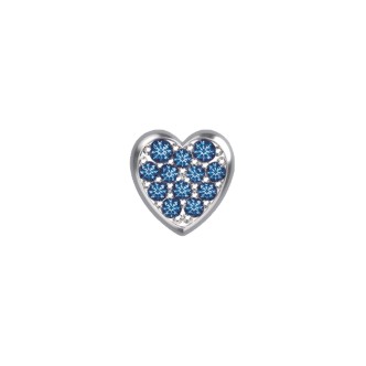 1 - DonnaOro Heart Element DCHZ7398 White Gold with sapphires Elements collection