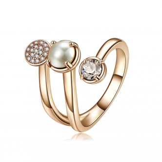 1 - BFF85B women's Brosway ring in brass and Swarovski Affinity collection