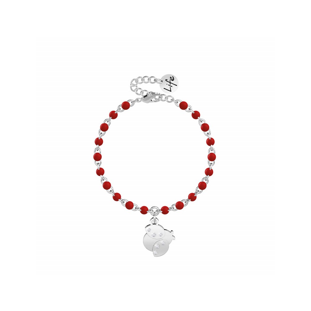 1 - Bracciale Kidult coccinella donna 731824 acciaio 316L collezione Animal Planet