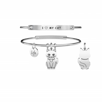 1 - Bracciale Kidult gatto donna 731757 acciaio 316L collezione Animal Planet