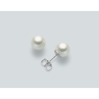 1 - Miluna Earrings PPN885BM Gold 750 1000 with 2 skin R col. white 8 - 8.5