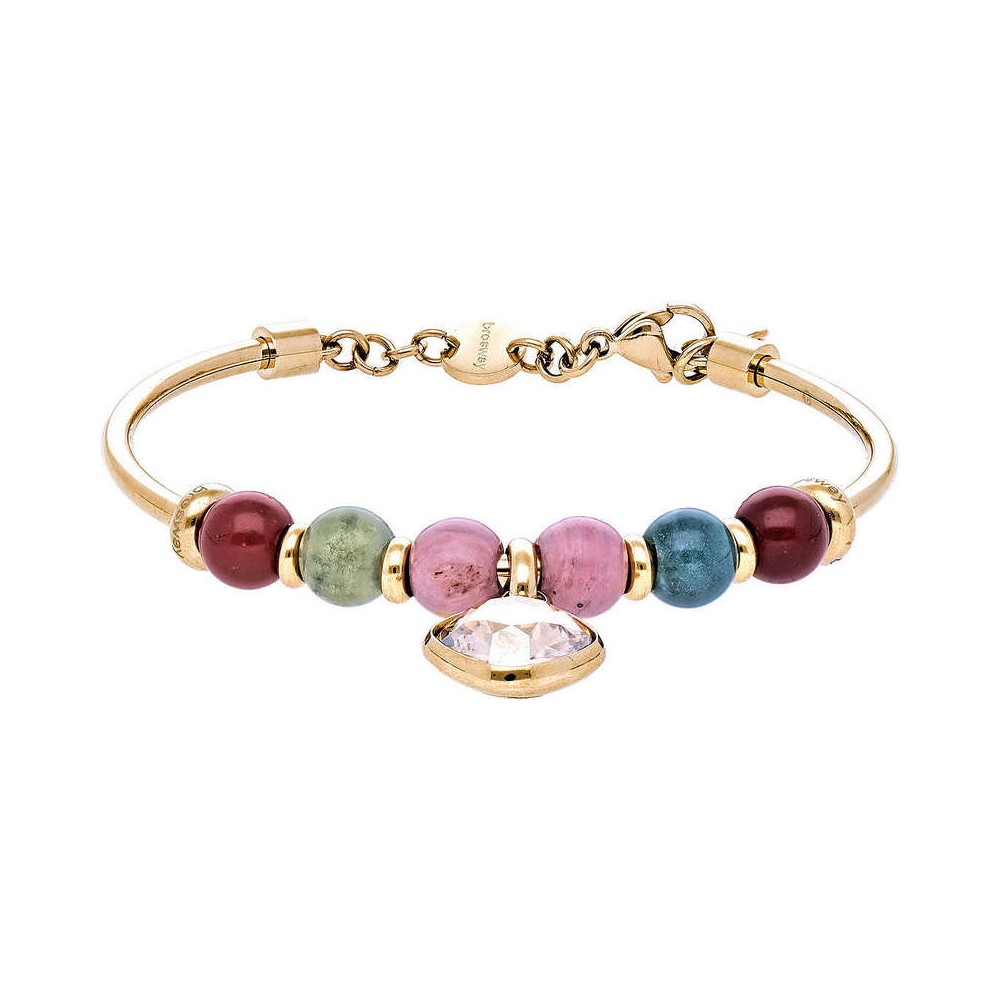 1 - Bracciale Brosway BTJMS683 in acciaio PVD Oro, Pietre e Swarovski collezione Tres Jolie